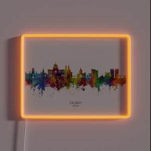 Galway Ireland Skyline RGB Neon Sign Galway Ireland Skyline RGB Neon Sign