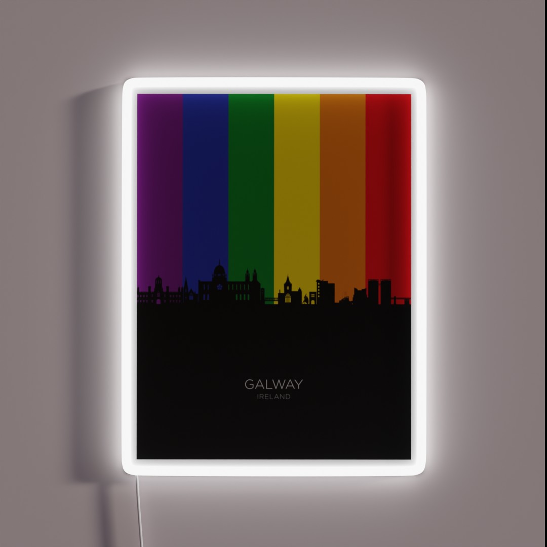 Galway Ireland Skyline RGB Neon Sign Galway Ireland Skyline RGB Neon Sign