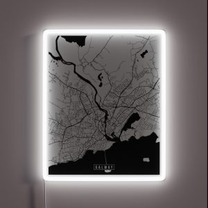 Galway Ireland Street Map RGB Neon Sign