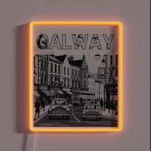 Galway Retro Black And White City RGB Neon Sign Galway Retro Black And White City RGB Neon Sign