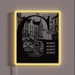 Galway Retro Black And White City RGB Neon Sign Galway Retro Black And White City RGB Neon Sign