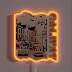 Galway Retro Heart Of Ireland RGB Neon Sign Galway Retro Heart Of Ireland RGB Neon Sign