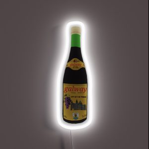 Galway Tonic Wine Buckfast Inspired Illustration For Galway Ireland RGB Neon Sign