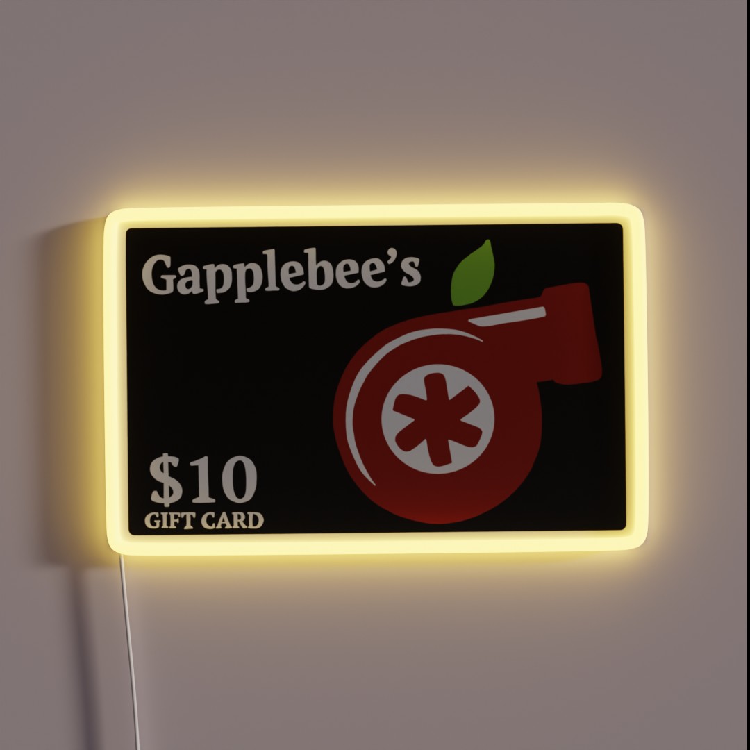 Gapplebee S Gift Card RGB Neon Sign Gapplebee S Gift Card RGB Neon Sign