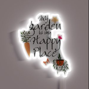 Gardener Design My Garden Is My Happy RGB Neon Sign Gardener Design My Garden Is My Happy RGB Neon Sign