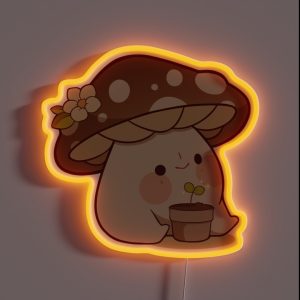 Gardening Mushroom RGB Neon Sign