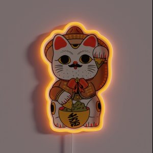 Gato De La Suerte RGB Neon Sign
