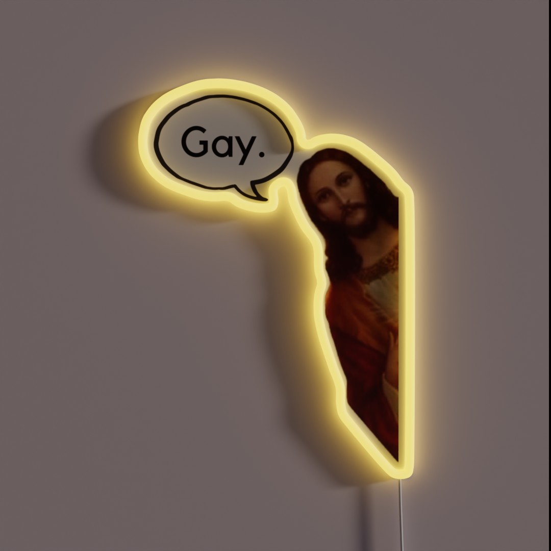 Gay Jesus Right RGB Neon Sign Gay Jesus Right RGB Neon Sign