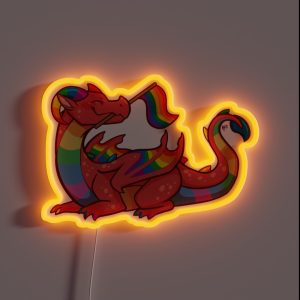 Gay Pride Flag Dragon 1st Edition RGB Neon Sign Gay Pride Flag Dragon 1st Edition RGB Neon Sign