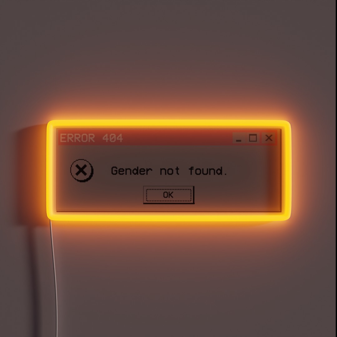 Gender Not Found RGB Neon Sign Gender Not Found RGB Neon Sign