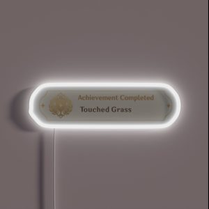 Genshin Achievement Touched Grass RGB Neon Sign Genshin Achievement Touched Grass RGB Neon Sign