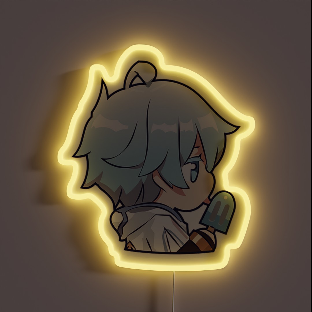 Genshin Chongyun Ice Cream RGB Neon Sign Genshin Chongyun Ice Cream RGB Neon Sign