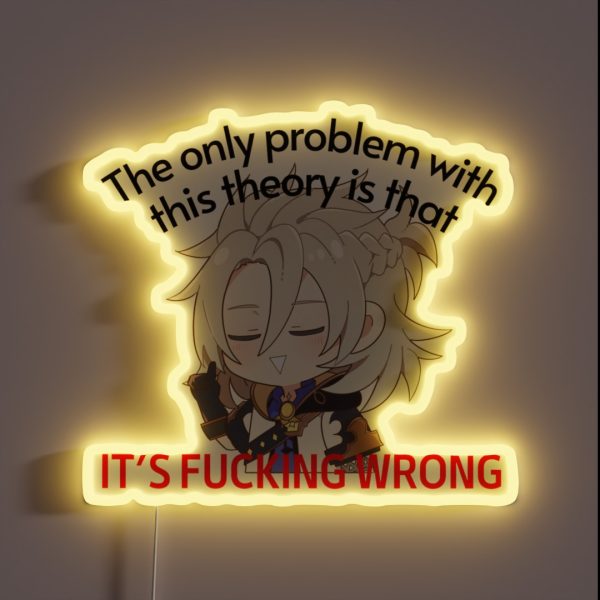Genshin Impact Albedo The Only Problem With RGB Neon Sign