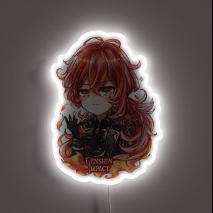 Genshin Impact Bois Diluc RGB Neon Sign Genshin Impact Bois Diluc RGB Neon Sign