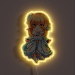 Genshin Impact Chibi Lumine RGB Neon Sign Genshin Impact Chibi Lumine RGB Neon Sign