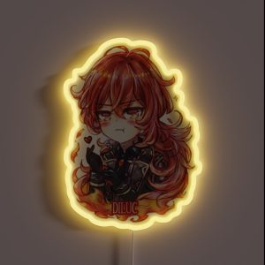 Genshin Impact Diluc 2 RGB Neon Sign Genshin Impact Diluc 2 RGB Neon Sign