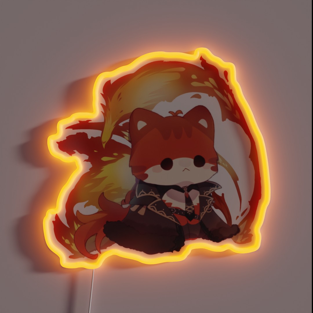 Genshin Impact Diluc Kitty RGB Neon Sign Genshin Impact Diluc Kitty RGB Neon Sign