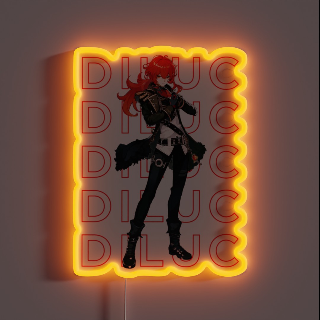 Genshin Impact Diluc RGB Neon Sign Genshin Impact Diluc RGB Neon Sign