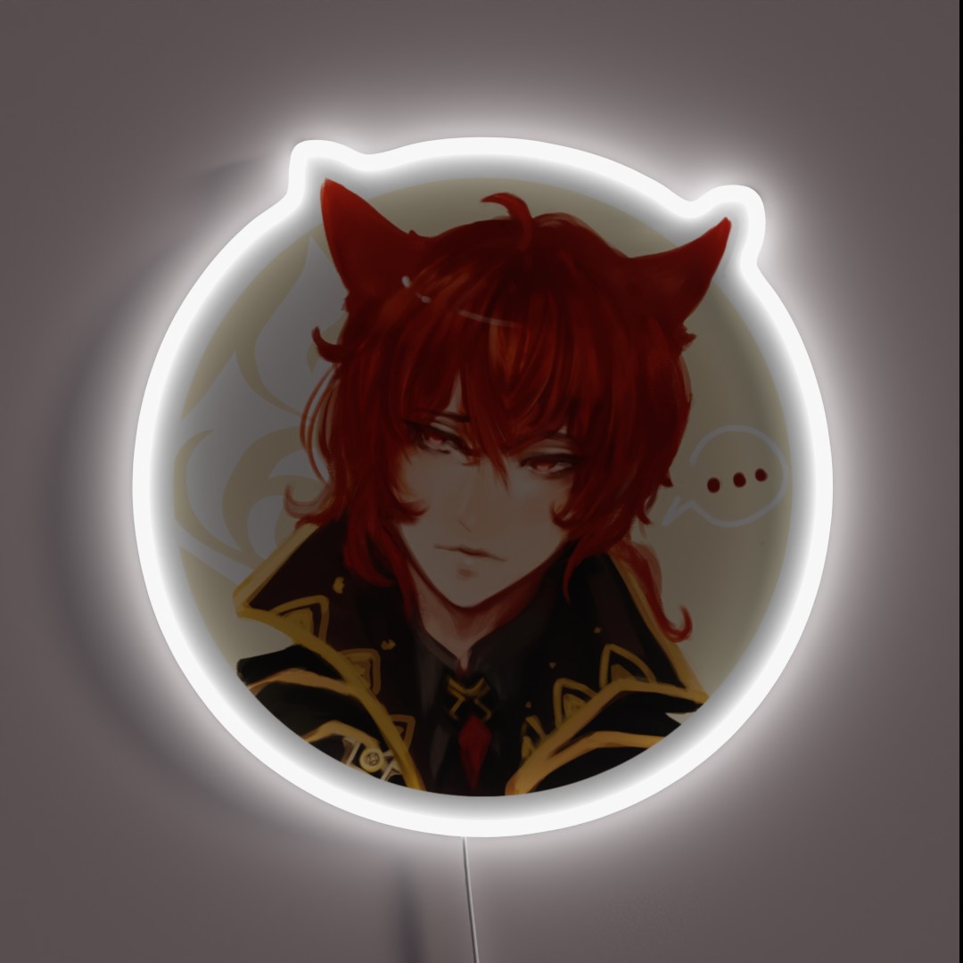 Genshin Impact Diluc RGB Neon Sign Genshin Impact Diluc RGB Neon Sign