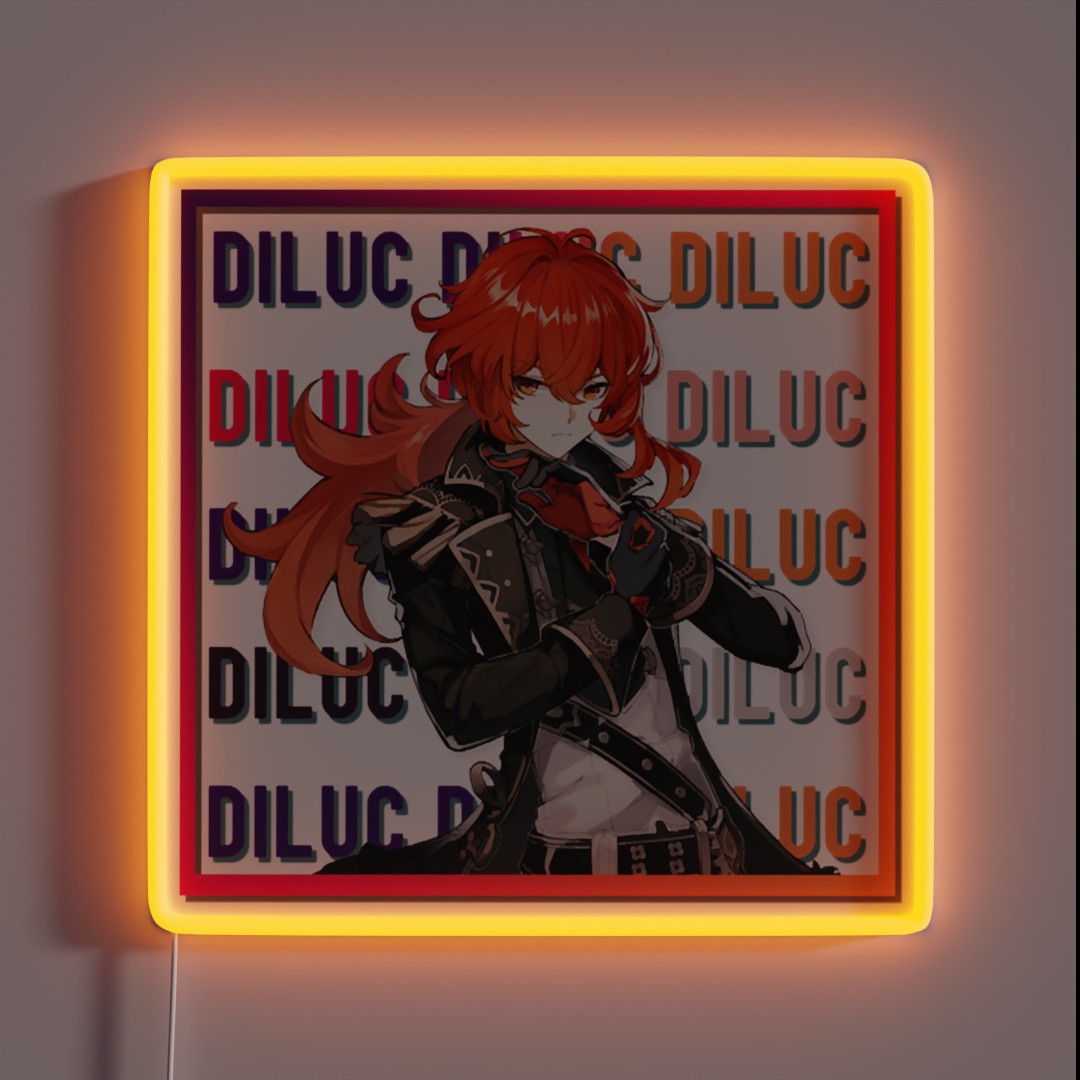 Genshin Impact Diluc RGB Neon Sign Genshin Impact Diluc RGB Neon Sign