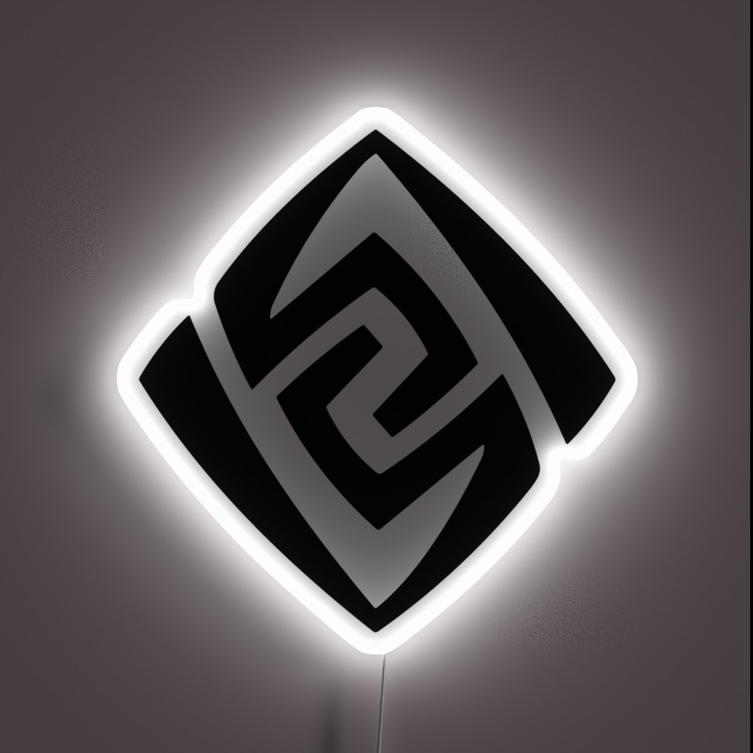 Genshin Impact Geo Element Symbol RGB Neon Sign Genshin Impact Geo Element Symbol RGB Neon Sign