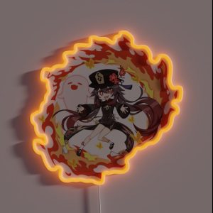 Genshin Impact Hu Tao Chibi RGB Neon Sign