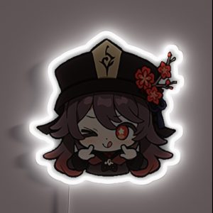 Genshin Impact Hu Tao Chibi RGB Neon Sign Genshin Impact Hu Tao Chibi RGB Neon Sign