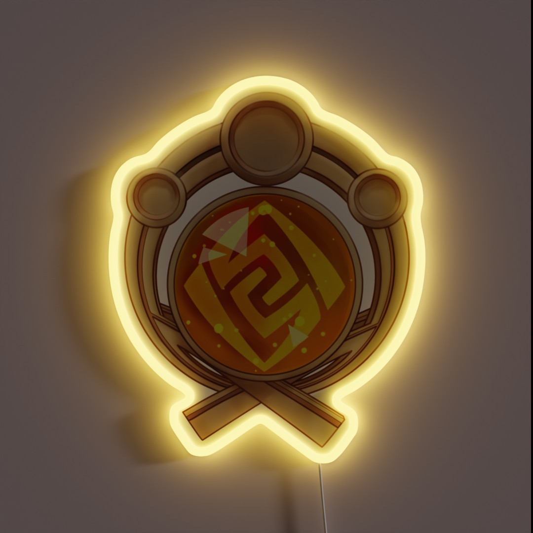 Genshin Impact Inazuma Geo Vision RGB Neon Sign Genshin Impact Inazuma Geo Vision RGB Neon Sign