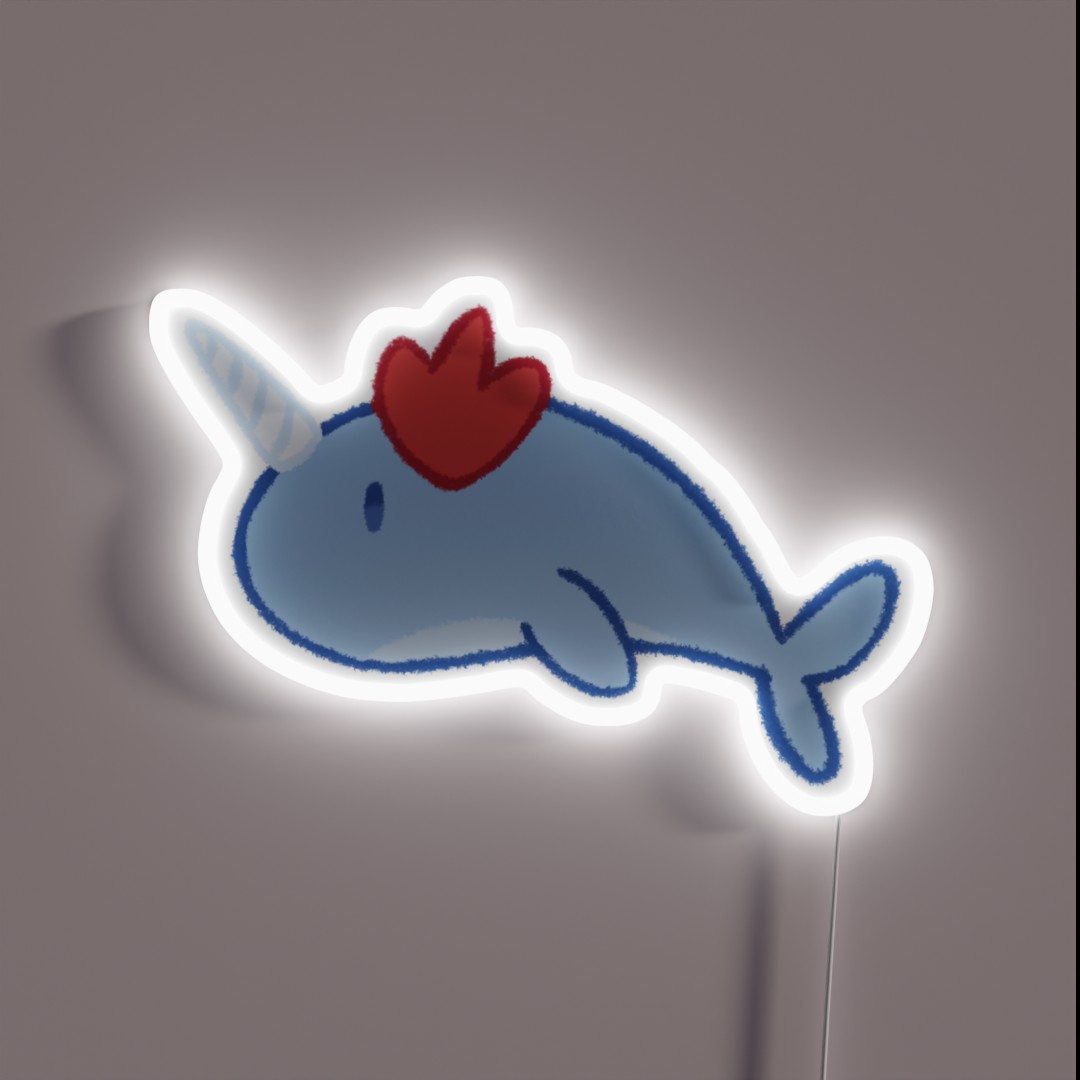 Genshin Impact Narwhal Childe Tartaglia RGB Neon Sign Genshin Impact Narwhal Childe Tartaglia RGB Neon Sign