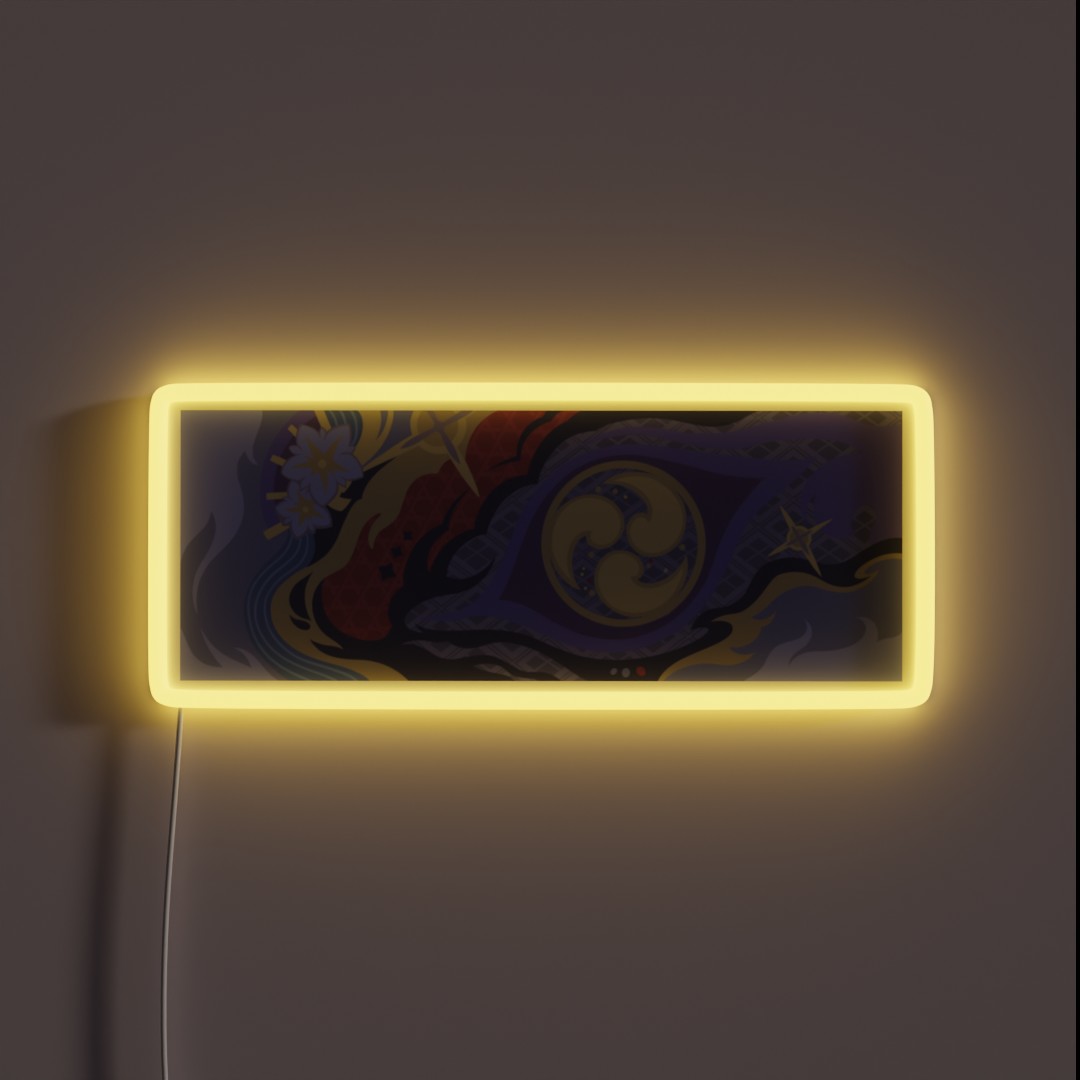 GENSHIN IMPACT RAIDEN SHOGUN BANNER RGB Neon Sign GENSHIN IMPACT RAIDEN SHOGUN BANNER RGB Neon Sign