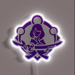 Genshin Impact Raiden Shogun Emblem RGB Neon Sign