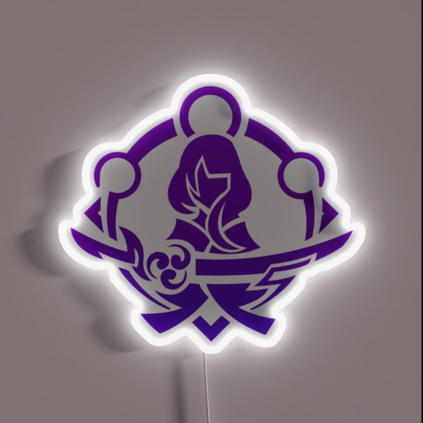 Genshin Impact Raiden Shogun Emblem RGB Neon Sign