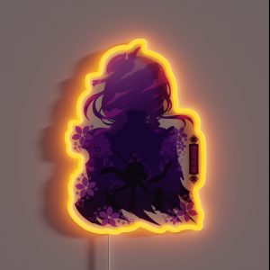 GENSHIN IMPACT RAIDEN SHOGUN NEGATIVE SPACE RGB Neon Sign