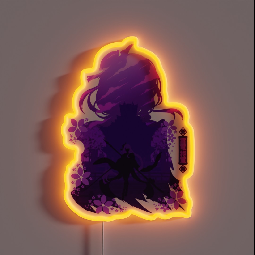 GENSHIN IMPACT RAIDEN SHOGUN NEGATIVE SPACE RGB Neon Sign GENSHIN IMPACT RAIDEN SHOGUN NEGATIVE SPACE RGB Neon Sign