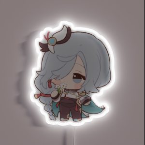 Genshin Impact Shenhe Holding Qingxin Flowers RGB Neon Sign Genshin Impact Shenhe Holding Qingxin Flowers RGB Neon Sign