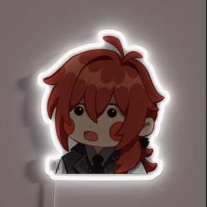 Genshin Impact Shocked Diluc RGB Neon Sign