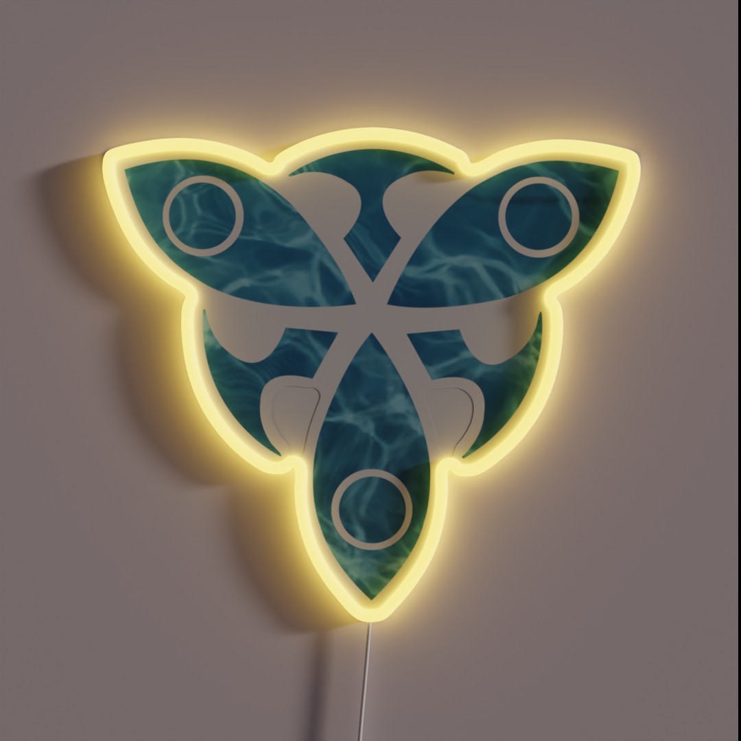 Genshin Impact Tartaglia Childe Riptide Mark RGB Neon Sign Genshin Impact Tartaglia Childe Riptide Mark RGB Neon Sign