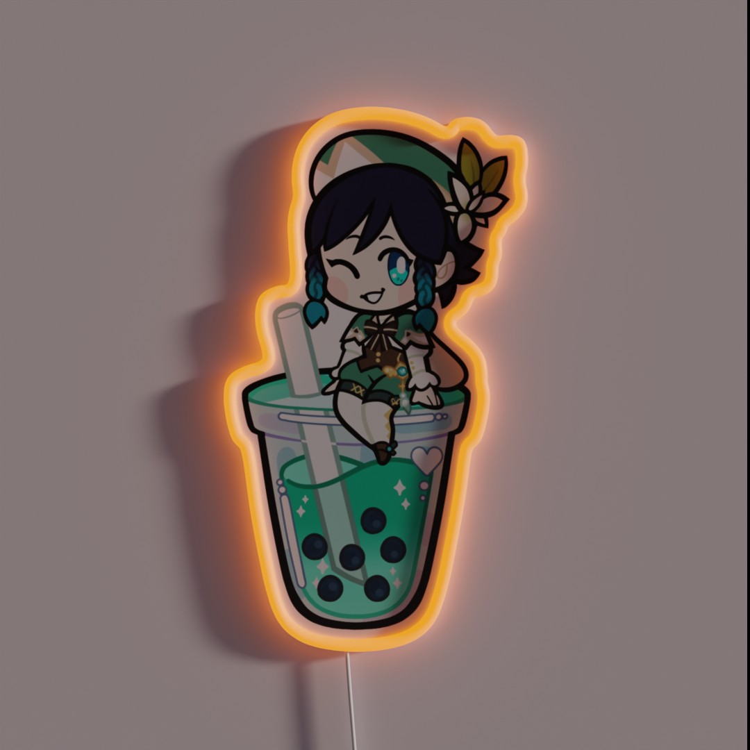 Genshin Impact Venti Boba RGB Neon Sign Genshin Impact Venti Boba RGB Neon Sign