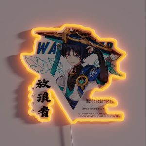 Genshin Impact Wanderer Scaramouche RGB Neon Sign