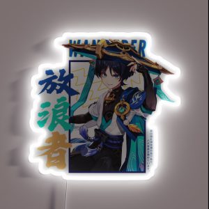 Genshin Impact Wanderer Scaramouche RGB Neon Sign