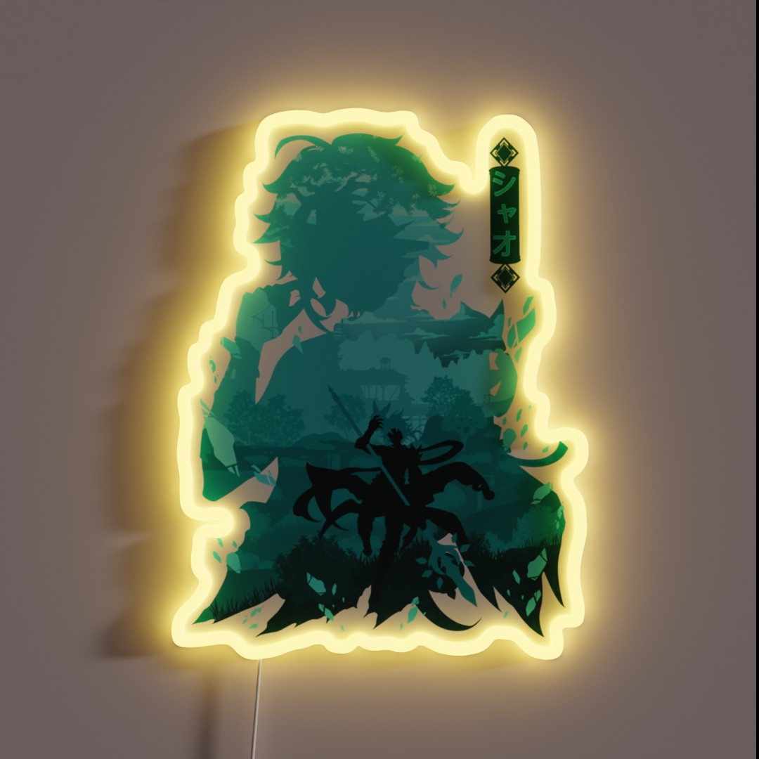 GENSHIN IMPACT XIAO NEGATIVE SPACE RGB Neon Sign GENSHIN IMPACT XIAO NEGATIVE SPACE RGB Neon Sign