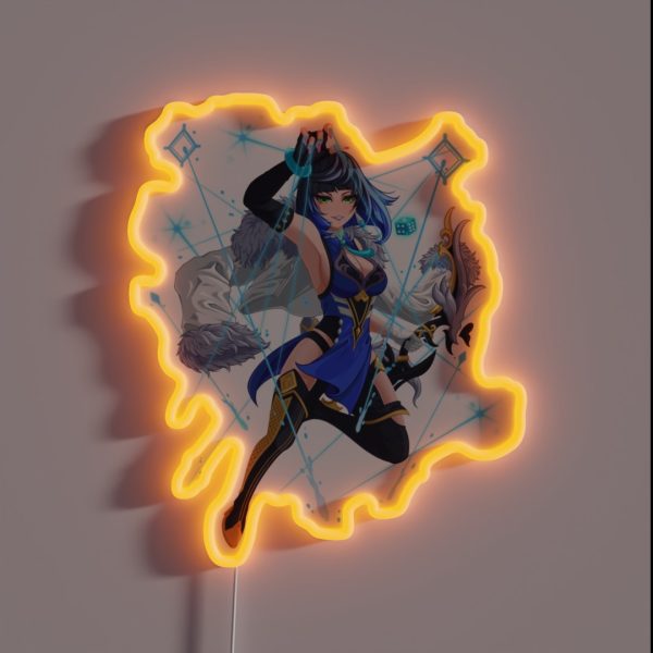 GENSHIN IMPACT YELAN VALLEY ORCHID RGB Neon Sign