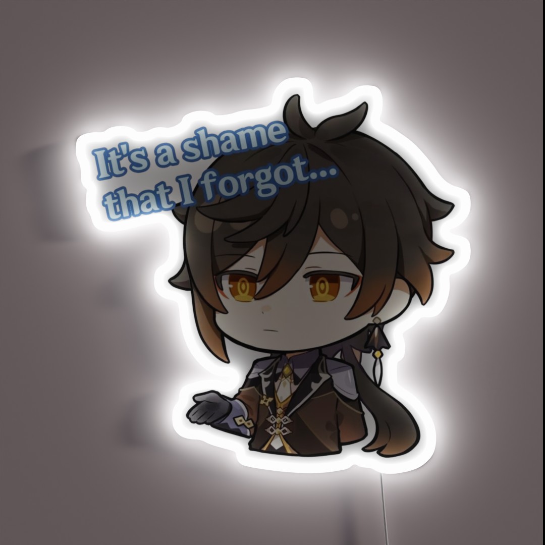 Genshin Impact Zhongli Cute Mora RGB Neon Sign Genshin Impact Zhongli Cute Mora RGB Neon Sign
