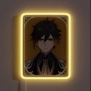 Genshin Impact Zhongli Official Card RGB Neon Sign Genshin Impact Zhongli Official Card RGB Neon Sign