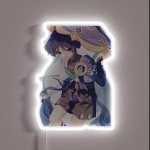 Genshin The Wanderer Scaramouche Big Hat RGB Neon Sign