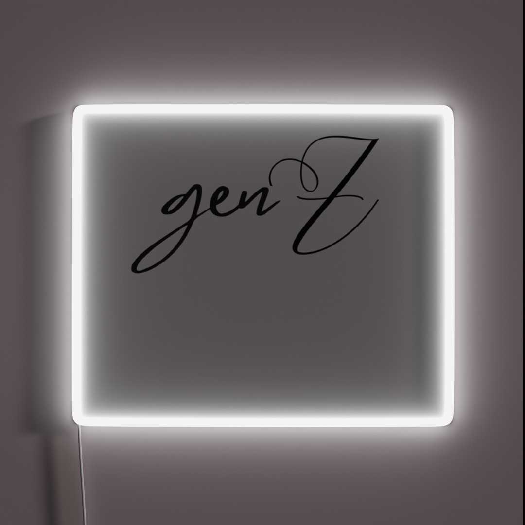 Genz For Zoomers RGB Neon Sign Genz For Zoomers RGB Neon Sign