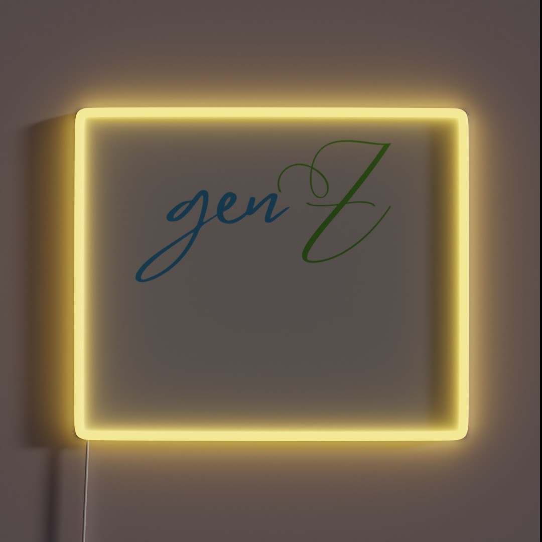 Genz For Zoomers RGB Neon Sign Genz For Zoomers RGB Neon Sign