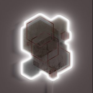 Geometric Abstract RGB Neon Sign