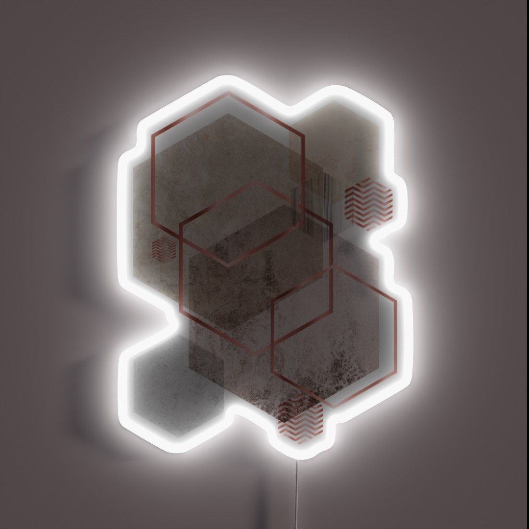 Geometric Abstract RGB Neon Sign Geometric Abstract RGB Neon Sign