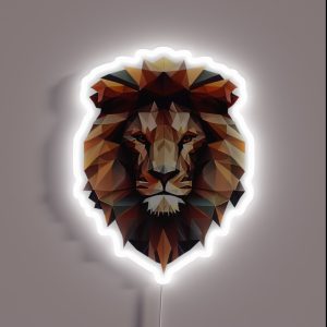 Geometric Colorful Lion RGB Neon Sign
